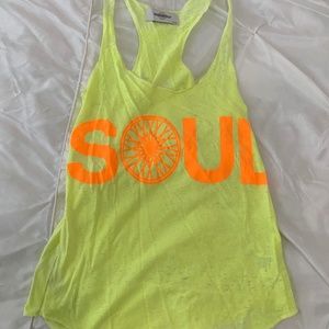 Soul Cycle Racerback Tank   Yellow   X-Small